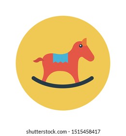 horse glyph flat vector icon
