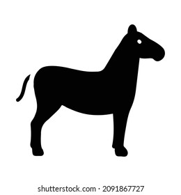 Horse Glyph Icon Animal Vector 