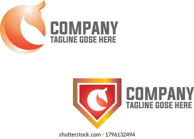 Logo de gradiente de caballo ideas creativas