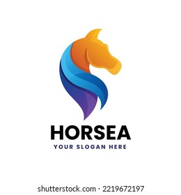 Symbol für das Logo "Horse Gradient"Illustration