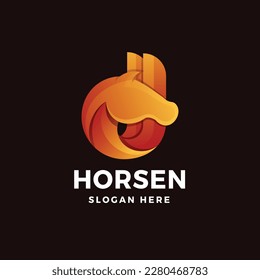 Horse Gradient Logo Vector Icon Illustration