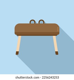Horse gym bench icon flat vector. School sport. Education equipment