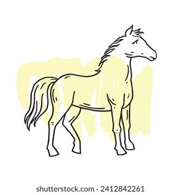 Horse hand drawing illustration vector