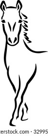 Horse hand drawn