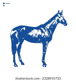 Vector de ilustración dibujado a mano de caballo
vibra de ropa de calle