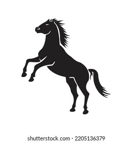 Horse, hand drawn vector stylized illustration for tattoo, logo, t-shirt and bags design. Isolated