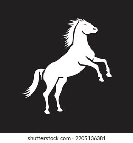 Horse, hand drawn vector stylized illustration for tattoo, logo, t-shirt and bags design. Isolated