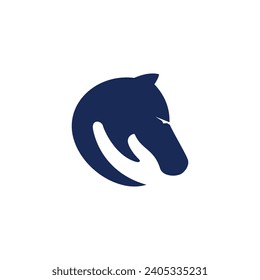 Horse hand negative space ,unique,modern vector logo design