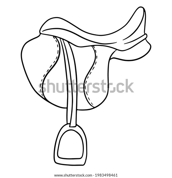 Horse Harness Horse Saddle Vector Illustration Stock Vector (Royalty ...