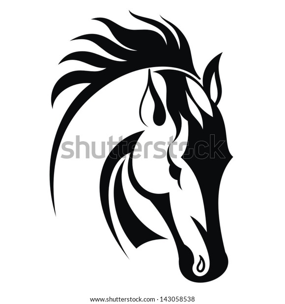 Horse Head Stock Vector (Royalty Free) 143058538