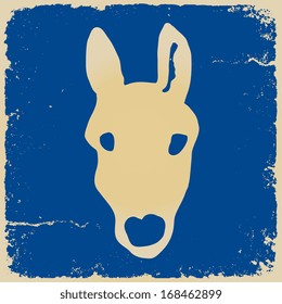 horse head, abstract vector illustration. Design for web, stickers, logo and mobile app.