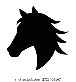 Pferdekopf Tier Silhouette Vektorbild