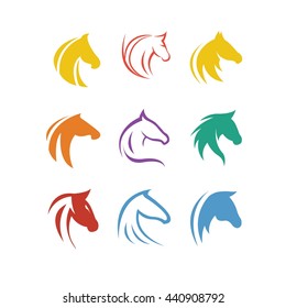 Horse Head Animal Vector Icon Illustration