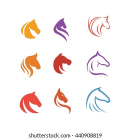 Horse Head Animal Vector Icon Illustration