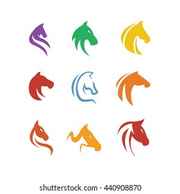 Horse Head Animal Vector Icon Illustration