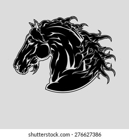 Horse head black