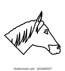 Horse head cartoon