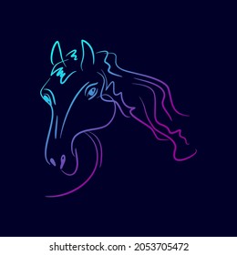 concepto de cabeza de caballo, ilustración vectorial