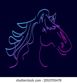 horse head concept, vector illustration
