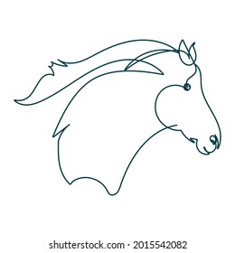 Horse Head Continuous Line Art Style Stock Vector (Royalty Free ...