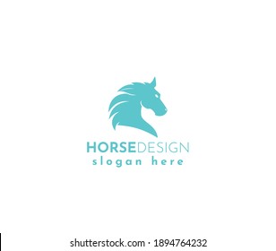 Horse Head design logo stock illustration