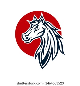 horse head esport logo vector