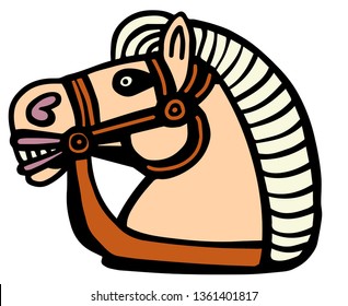 horse head with harness