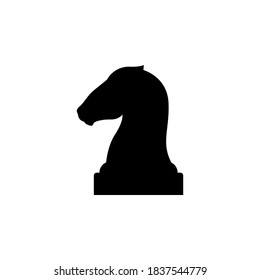 Horse head icon flat vector illustration