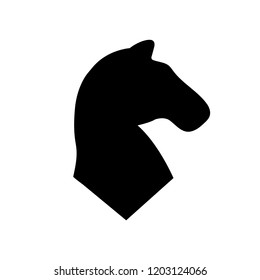 Horse Head Icon Logo On White Stock Vector (Royalty Free) 1203124066