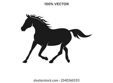 Cabeza de caballo icono silueta logo de Vector