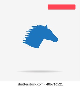 Horse head icon. Vector concept illustration for design.