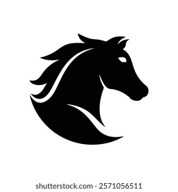 Horse head icon vector symbol design illustration isolated. Vector of a horse head design on white background. Wild Animals. Horse head icon or logo. Easy editable layered vector illustration.