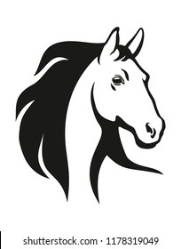 Horse head illustration