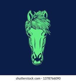 horse head illustration
