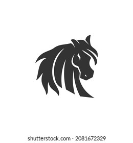 Horse Head Illustration Template Icon emblem Isolated