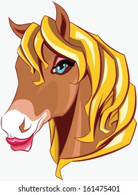 Horse head. Illustration in vector format