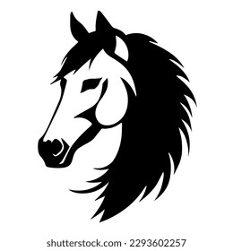 Horse head isolated on white background. Vector illustration for your design