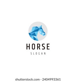 Horse head line art logo icon design