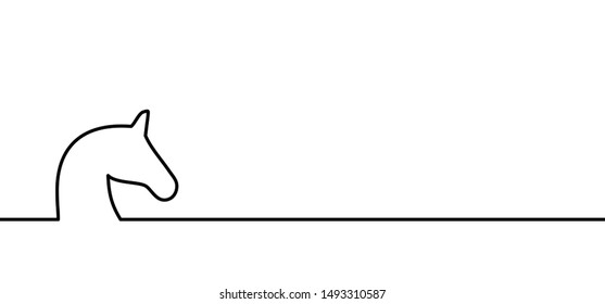 Horse head line pattern horse's head Vector icon icon sign signs fun funny silhouette Line pattern outline cartoon Hand drawn drawings Animal day jumping knight horses portrait profile drawing draw