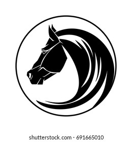 Horse Head Logo Stock Vector (Royalty Free) 691664929 | Shutterstock