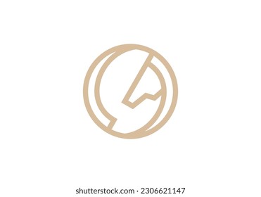 horse head logo design. linear style luxury icon vector illustration.