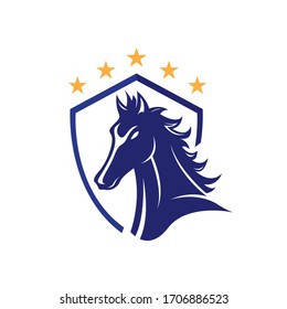 horse head Logo design pride and beauty sign symbol Vector illustration