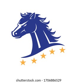 horse head Logo design pride and beauty sign symbol Vector illustration