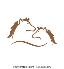 cabeza de caballo Logotipo diseño orgullo y símbolo de belleza Ilustración vectorial