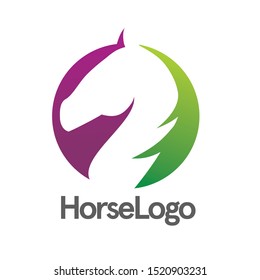 horse head logo design template