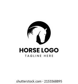 plantilla de diseño de logotipo de cabeza de caballo