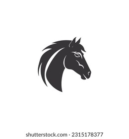 Horse head logo design template 
