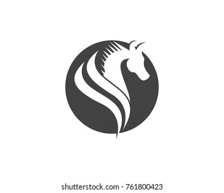 Horse head logo design template