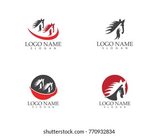 Horse head logo design template