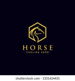horse head logo design. - Vector